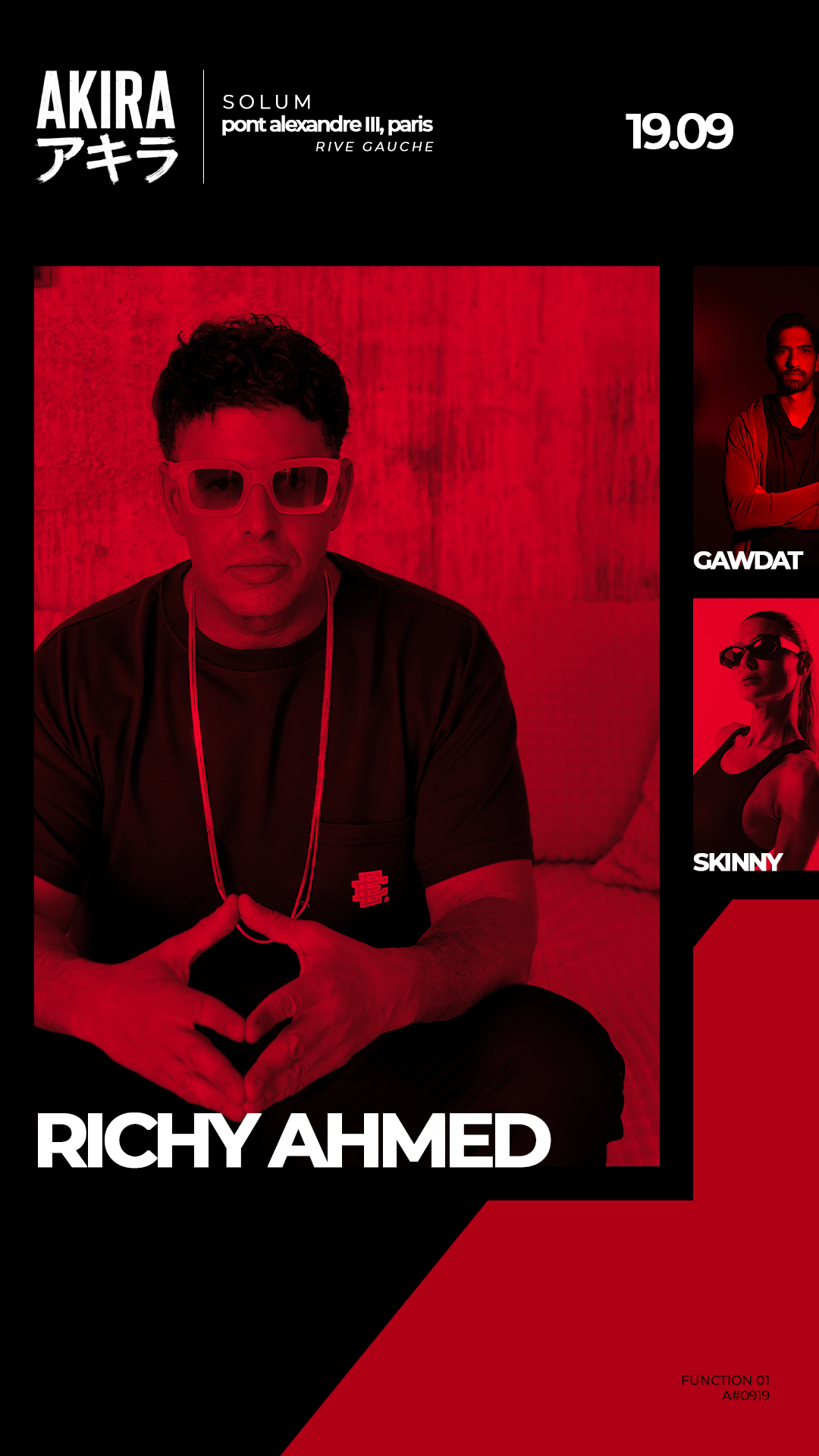 AKIRA at Solum on September 19 · Richy Ahmed, Gawdat and Skinny